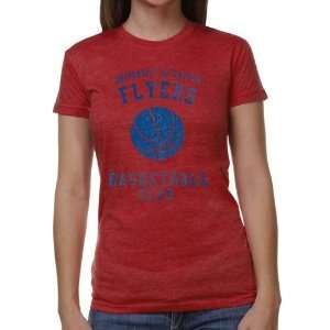  Dayton Flyers Ladies Club Juniors Tri Blend T Shirt   Red 