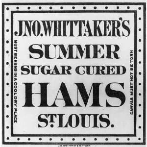   Whittaker,McKittrick,Sugar Curred Hams,St Louis,MO