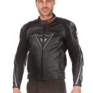  DAINESE DELMAR BLACK PERFORATED LEATHER JACKET 56 