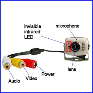 Mini Hidden Surveillance CCTV Spy Camera Pinhole 420TVL Audio 