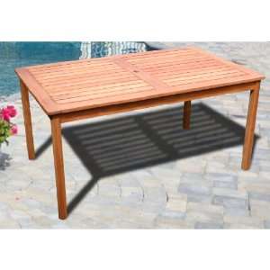 VIFAH Balthazar Outdoor Wood Table Patio, Lawn & Garden