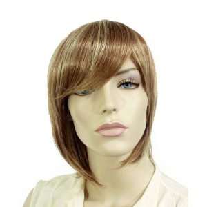   Strawberry Blonde and Pale Blonde twist / bangs synthetic wig Beauty