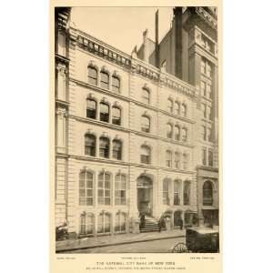  1897 National City Bank New York 52 Wall St. NYC Print 