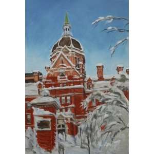  Hopkins In The Snow, Original Painting, Home Decor 