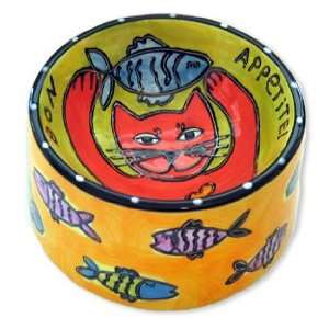  Happy Cat Designer Cat Food or Water Bowl by Prosperity 