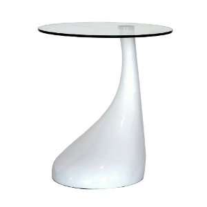  2309White Baxton Studio Plastic base round Coffee Table By 