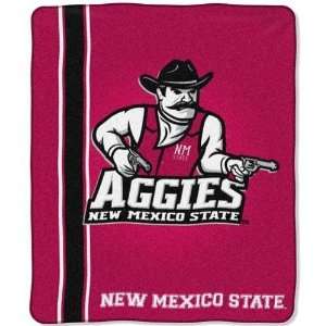 New Mexico State Aggies Ncaa Royal Plush Raschel Blanket (Jersey Mesh 