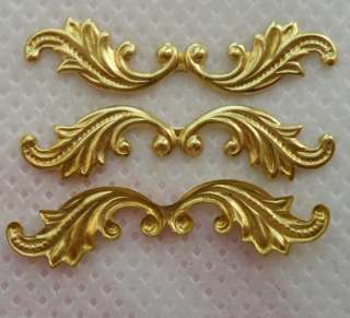   Gold Brass Filigree Stamping Wings Decoration Findings W005  