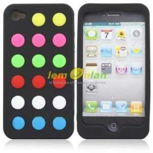  Round Buttons Silicone Case for Apple Iphone 4g Cell 