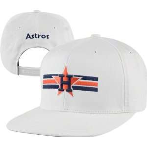 Houston Astros Team Stripes White Snapback Adjustable Hat