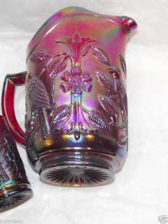 IMPERIAL/SMITH GLASS RED ROBIN PITCHER (SINGING BIRDS)  
