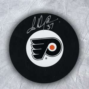  ERIC DESJARDINS Philadelphia Flyers SIGNED Hockey Puck 
