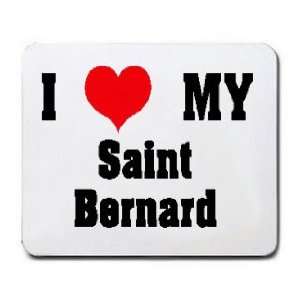 I Love/Heart Saint Bernard Mousepad