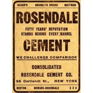  1905 Ad Consolidated Rosendale Cement Brooklyn Bridge 