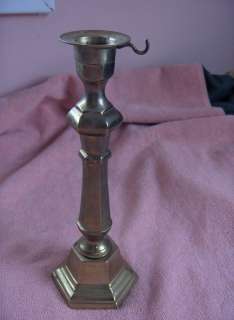 Up for sale is an antique hexagon shape brass candlestick (9.50 