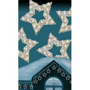  Set of 5 Lighted 9 Star Roofline Christmas Decorations 