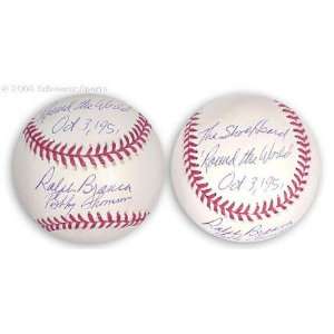  Ralph Branca & Bobby Thomson Autographed Baseball 