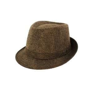   Brown Flax Design Fedora Hat for Men and Women