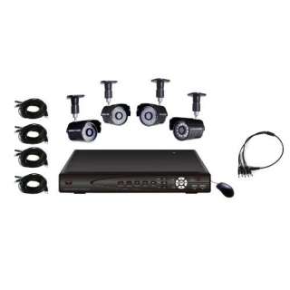 HD IR LED Night Vision Color Cameras And DVR 4 Channel Receiver 