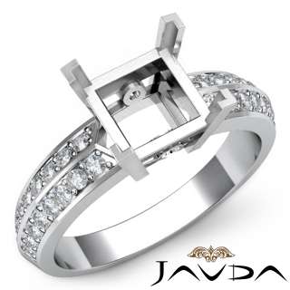 Princess Diamond Engagement Ring Setting Platinum 5sz  