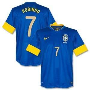  12 13 Brazil Away Jersey + Robinho 7