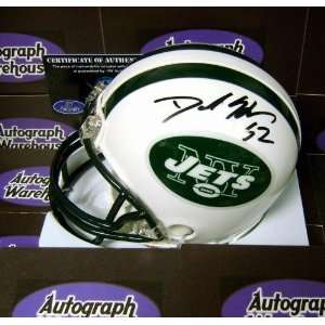 David Harris Autographed/Hand Signed Mini Helmet (New York Jets)