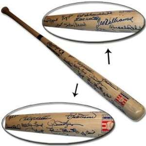 Signed Baseball Bat with 31 Hall of Fame Signatures   Autographed MLB 