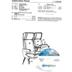  NEW Patent CD for CHAIR ASSEMBLY HAVING A MOVABLE ARMREST 