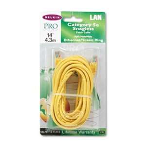   Cat5e Snagless Patch Cable Rj45 Connectors 14 Ft Yellow Electronics