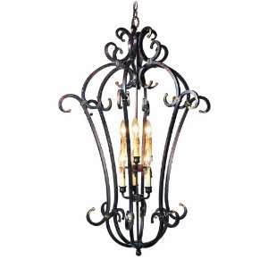    AUB 6 Light Montgomery Large Foyer Light, Auburn