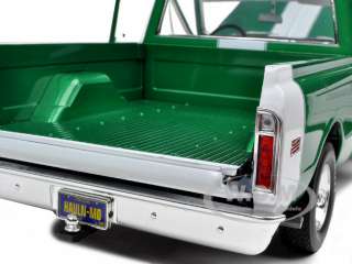   1969 chevrolet fleetside pickup truck rallye green with hockey stripe