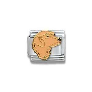 Golden Retriever Dog Breed Canine Collection Italian Charm 18k Gold by 