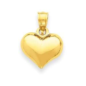  Puffed Heart Pendant in 14k Yellow Gold Jewelry