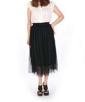 Romantic Elegant Chiffon Tulle Pleated Long Skirt  
