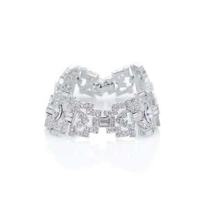 Kenneth Jay Lane   Art Deco Swarovski Crystal Bracelet
