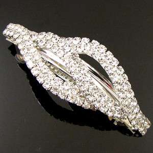 ADDL Item , clear rhinestone crystal hair barrette clip 