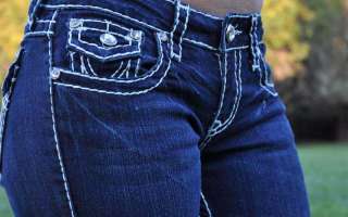 LA Idol jeans SZ 0 15 DARK BLUE white stitching SKINNY FAST FREE 