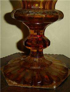 Intaglio Engraved Bohemian Cut Glass Vase Franz P. Zach  