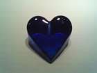   Handcrafted Recycled Glass Cobalt Blue Large Heart Paperweight NEW