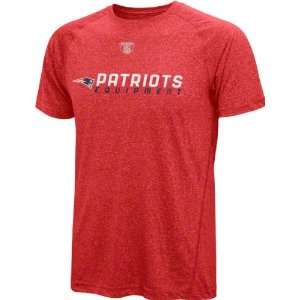 New England Patriots Youth Heathered Red Speedwick Performance T Shirt