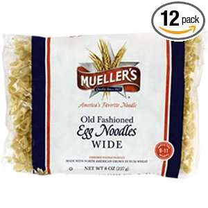 Muellers Old Fashioned Egg Noodles, 16 Ounce Bags (Pack of 12)