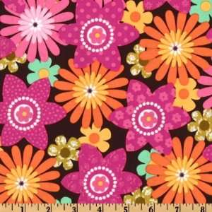 44 Wide Sweet Flirtations Large Floral Multi/Pink Fabric 