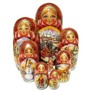  GreatRussianGifts Matryona nesting doll (10 pc) Toys 
