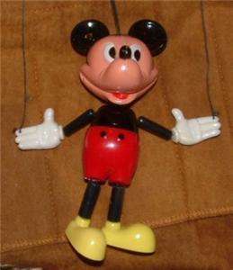 Vintage Mickey Mouse String Puppet Marionette plastic  