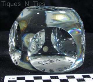 Cristalleries Lorraine France Crystal 1969 Paperweight  