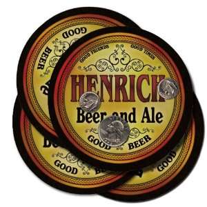  HENRICH Family Name Beer & Ale Coasters 