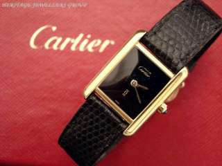 Rare CARTIER 18k Gold Vermeil Womens Vintage Watch  