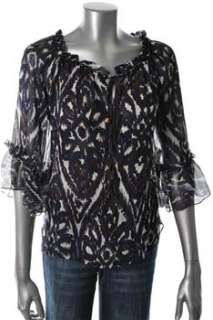 Milly NEW Blue Silk Blouse Sale Top 8  