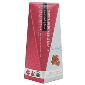 Korean Organic Raspberry Hibiscus Black Tea   10 Teabags  