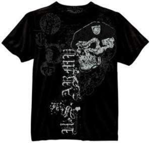 NEW Black Ink US Army Skull Beret Military Shirt CHOICE  